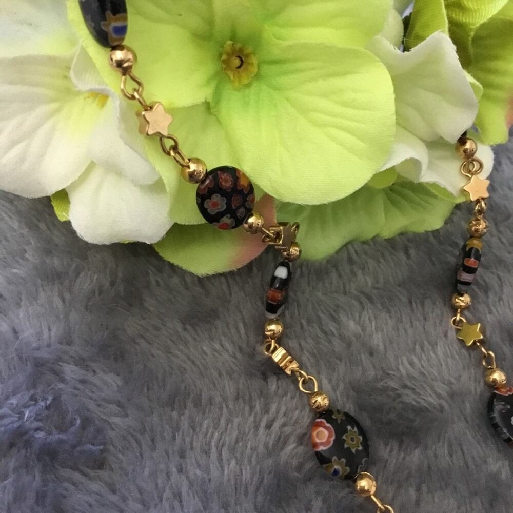 Gold Unique Multi-Bead Necklace - Picture 3 of 6